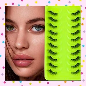 Wispy & Vouminous Artificial 3/4 Eyelashes Faux Mink Reusable False Accent Lash